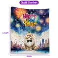 thumbnail image 5 of Happy New Year with Persian Fireworks Holiday Xmas Winter 2025 Quilt Blanket Cat Lover Kitten Owner Gifts Cozy Comforter Throw Blanket - 00025, 5 of 5