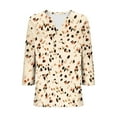 thumbnail image 6 of Ruimatai Women's Printed V-Neck 3/4 Sleeve T-Shirt Casual Comfortable Lightweight Fashion Tops for Spring Winter Daily Wear, 6 of 6