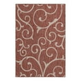thumbnail image 3 of Unique Loom Outdoor Botanical Collection Area Rug - Curl (4' 1" x 6' 1" Rectangle Rust Red/Ivory), 3 of 7