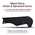 thumbnail image 2 of AlveyTech Motorcycle Metal Drive Chain and Sprocket Cover for Baja MB165 and MB200 Mini Bikes, 4", 2 of 12