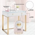 thumbnail image 3 of Impressions Vanity Hello Kitty SlayStation Vanity Table with Drawers, Makeup Vanity Dressing Table (Gold), 3 of 7