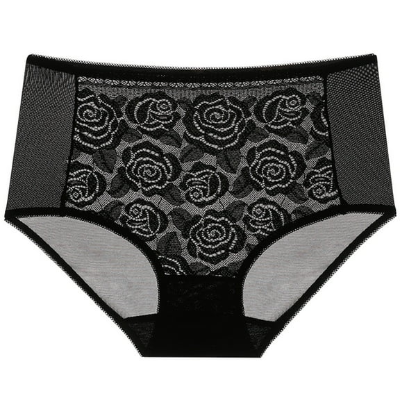 Ashirexll Plus Size Underwear for Women, Ladies Underwear Panties, Mesh High Waist Lace Everyday Underwear