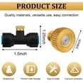 thumbnail image 4 of 15 Pieces Brass Misting Nozzles 1/4 Inch Slip Lock Mister Nozzles Thread Misting Nozzle Tees with 2 Pieces Plugs for Outdoor Cooling System Patio Misting System, 4 of 5
