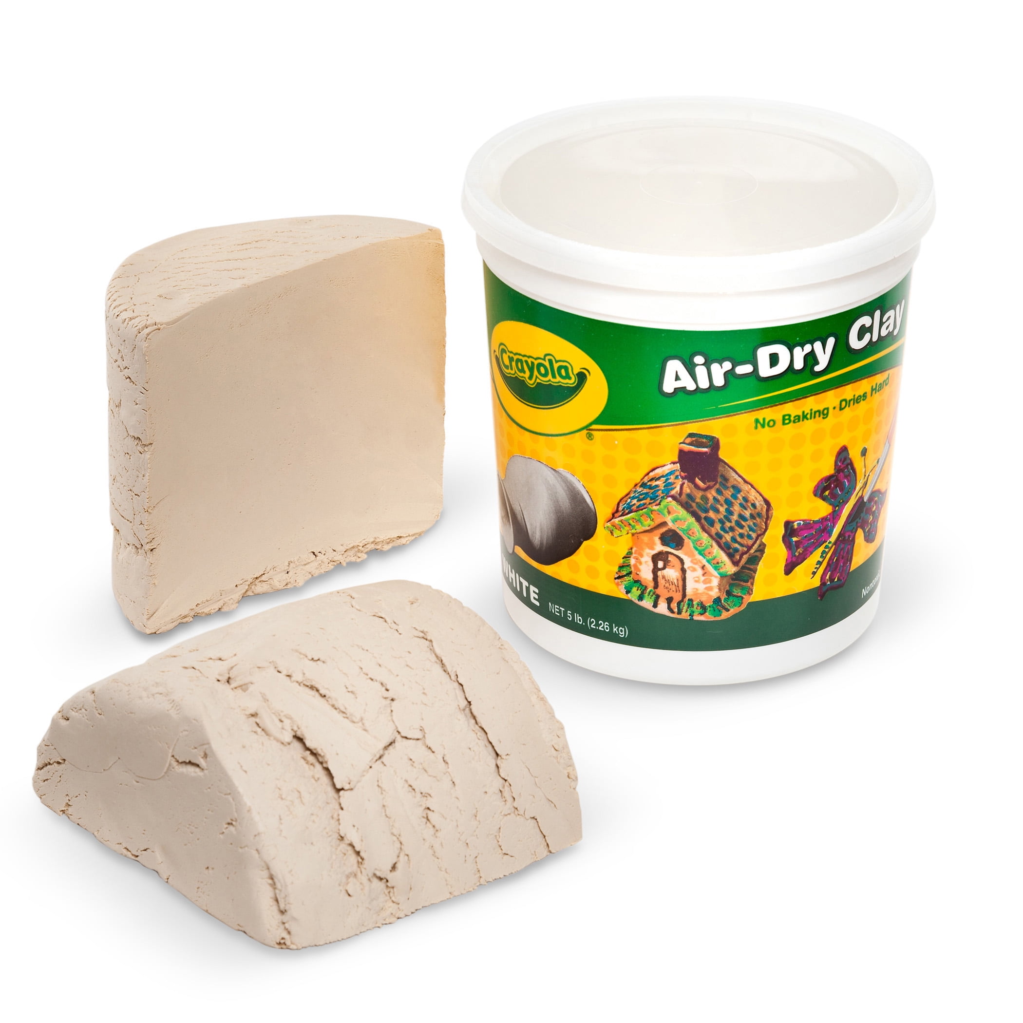crayola air dry clay white 5 lb resealable bucket walmart com