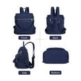 thumbnail image 6 of Spencer Women Backpack Purse Anti-theft Travel Backpack Ladies Shoulder Bags Waterproof Nylon Handbags Casual Daypack, Navy, 6 of 11