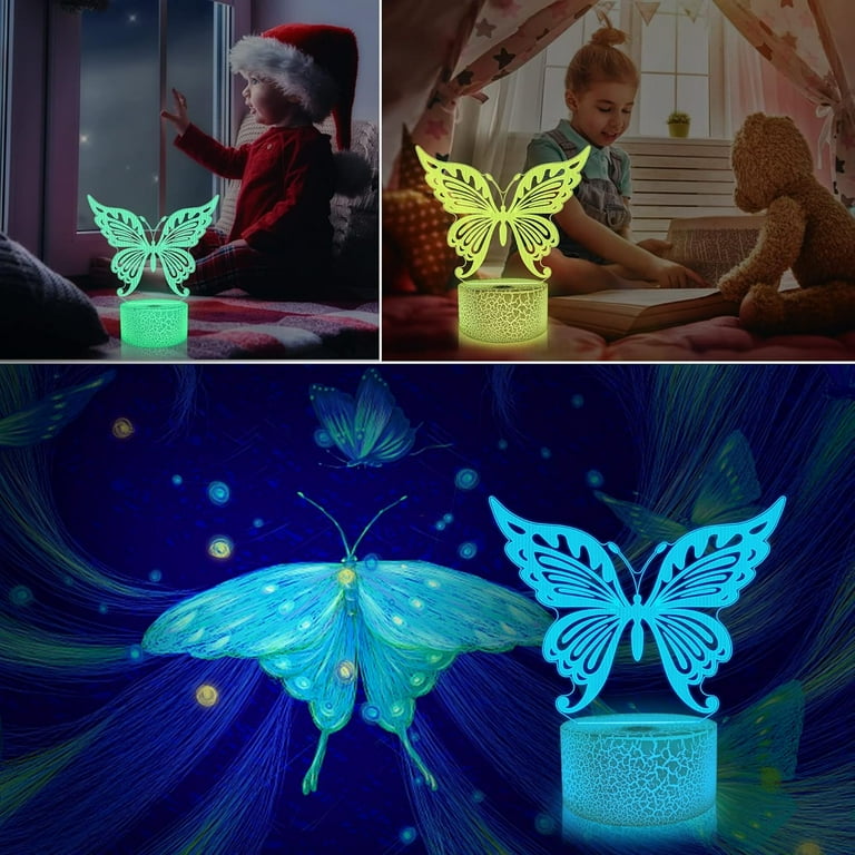 Butterfly Night Light, Butterfly Gifts for Kids Girls, Animal LED