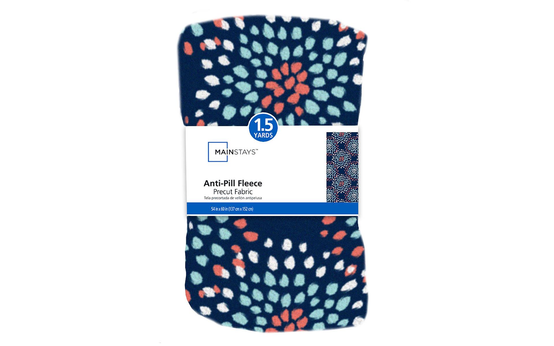 Burst Navy/ Coral 2 Pack Of 54'X60' Precut Fleece