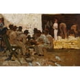 thumbnail image 2 of Arthur Melville 18x13 Black Ornate Wood Framed Double Matted Museum Art Print Titled - Stable Boy with Fez, Soldiers Seated, Morocco, 2 of 5
