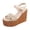 Beige, variant on Rokment Extra Chunky Heeled Platform Dressy Sandals for Women 2026 Fashion Casual Buckles Braided Leather Ultra Wedge High Heels Dress Shoes Summer Vacation Beige Size 6