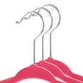 thumbnail image 2 of Casafield 50 Velvet Baby Hangers for Infant & Toddler Clothes, 11" - Pink, 2 of 7