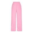 thumbnail image 4 of WMTBSRSW Petite Women's Joggers Pants Fleece Elastic Waisted Running Sweatpants with Pockets Solid Color Zipper Ankle Straight Leg Lounge Wear Pink XXL, 4 of 7