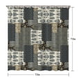 thumbnail image 5 of Waterproof Boho Patchwork Vintage Shower Curtain 72x72 Inch Bohemian Style Stitching Colorful Floral Retro Shower Curtains for Bathroom Hotel Home Decor with 12 Hooks, 5 of 5