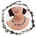 thumbnail image 2 of Aellinatey Y2K Hollow Star Pearl Necklace Aesthetic Charm Choker Harajuku Trend Jewelry, 2 of 14