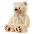 thumbnail image 3 of Joon Big Teddy Bear - Fluffy Faux Fur, Ribbon & Bow Signature Footprints- Huggable & Lovable Joy - Ideal Gift for Baby Showers, Loved Ones – Perfect Big Cuddly Plush Toy Companion, 28 Inches, Cream, 3 of 7