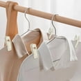 thumbnail image 5 of 20 Pcs Beige Velvet Hangers Clips, Pants Hangers Velvet Clips, Strong Finger Flocked Clips for Thin Felt Hangers, 5 of 5