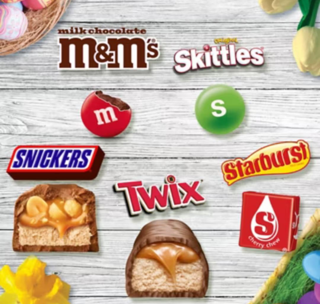 M&M's, Snickers & More Easter Candy Easter Basket Stuffers, Bulk Bag, 140 ct.