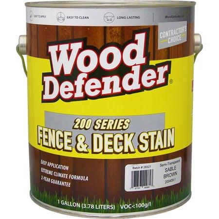 Wood Defender 200 Series Sable Brown Semi-Transparent Stain & Sealer (Best Semi Transparent Deck Stain And Sealer)