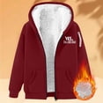 thumbnail image 4 of Fleece Lined Hoodie Womens Winter Zip Up Warm Sherpa Fuzzy Jacket Casual Heavyweight Outwear Coat with Pocket, 4 of 5