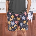 thumbnail image 6 of Men's Pajama Shorts Bottoms with Pockets Soft Lightweight Lounge Sleep Wear Cartoon Flowers and Dots, 6 of 6