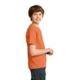 thumbnail image 3 of Port Co Teen Unisex Regular Plain Short Sleeves T-Shirt Orange Shrbt Small, 3 of 6