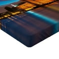 thumbnail image 2 of Ambesonne European Fitted Sheet, Stockholm Scenic Night, Queen Size, Blue Cinnamon Mauve, 2 of 3