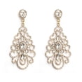 thumbnail image 1 of Crystal Earrings Hollowed-out Design Rhinestone Earrings Bridal Crystal Earrings Wedding Accessories, 1 of 4