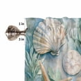 thumbnail image 4 of Summer Coastal Valances for Windows Farmhouse Kitchen Curtains Valances Rod Pocket Valance Curtains for Kitchen Windows Starfish Coral Nautical Shell Ocean Window Valances for Bathroom 54"x18", 4 of 6