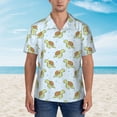 thumbnail image 4 of Daiia Cartoon Sea Turtle Hawaiian Shirt for Men Gentle Cotton Regular Short Sleeve Casual-Medium, 4 of 9