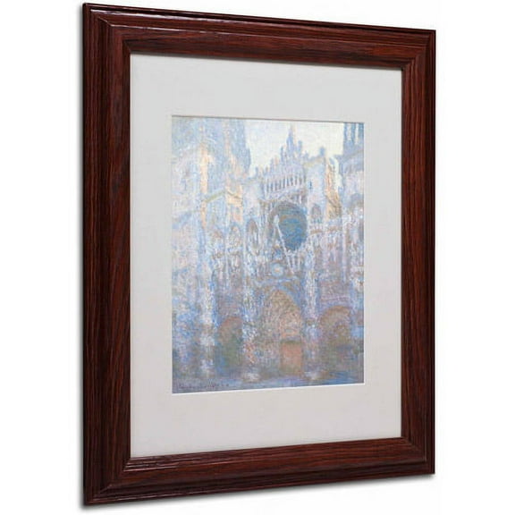 Trademark Fine Art "Rouen Cathedral West Facade 1894" Canvas Art by Claude Monet, Wood Frame