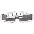 thumbnail image 4 of vidaXL 9 Piece Garden Lounge Set with Cushions Black Poly Rattan, 4 of 5