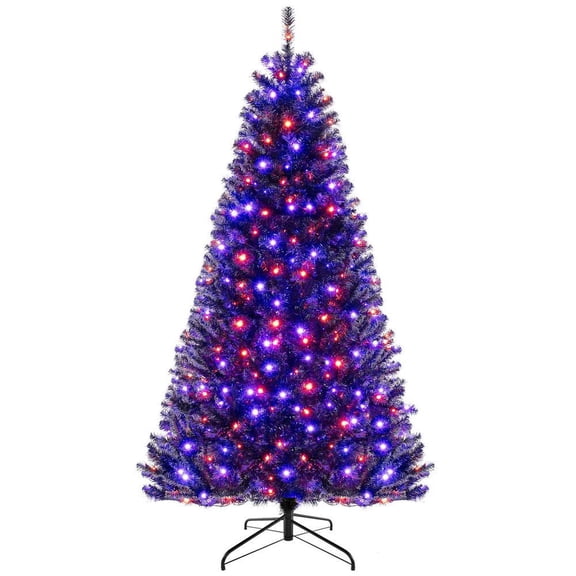 Resenkos 8-Ft Black Artificial Halloween Christmas Tree with Sounds - Black