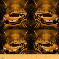 Castle Fairy Fast Car Fabric by the Yard 5 Yard,Car Theme Sewing Fabric,Extreme Sport Fabric for Sewing,Super Cozy Abstract Room Decor