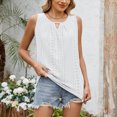 thumbnail image 4 of Soki Women's Tank Tops Loose Round Neck Ruched Sleeveless Tops Casual Basic Vest Shirts, 4 of 5