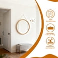 thumbnail image 6 of MEHOOM 17" Round Wall Mirror, Boho Hanging Round Mirror, Wall Decor for Bedroom, Bathroom, Living Room, Beige, 6 of 10