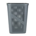 thumbnail image 3 of Mind Reader 60L Slim Laundry Hamper, Lid, Ventilated, Plastic, 17.25"L x 13.75"W x 23.5"H, Gray, 3 of 7