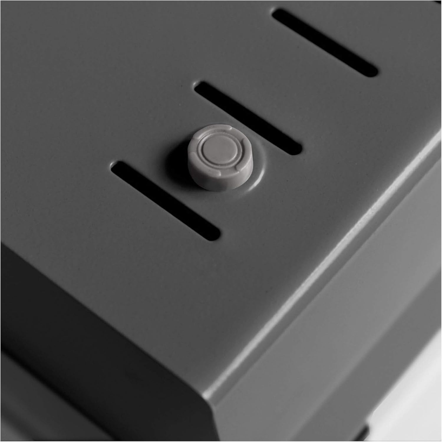 Acrimet 3 x 5 Card File Holder Organizer Box Metal Base Heavy Duty (AZ Index Cards and Divider Included) (Gray Color with Clear Crystal Plastic Lid Cover)