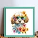 thumbnail image 2 of (18CTAFF-191__C__ 25x25) hilo algodón ecológico bordado 18CT 2 hebras impresión 25*25cm kit serie punto cruz perro, 2 of 9