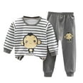 thumbnail image 2 of ATOGUTA Boys Clothing Set Long Sleeve Sweatshirt and Pants Kids Fall Winter Outfits Set Gray, Size 1T-7, 2 of 3