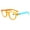 Orange, variant on Thick Square Plastic Reading Glasses 1.50, Spring Hinge Black Readers +1.50 for Men and Women