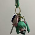 thumbnail image 3 of Hatsune Miku 3D Beautiful Girl Doll Keychain Pendant Two-Dimensional Q Version Girl Doll Backpack Pendant Car Keychain（Four-Piece Suit） Multi Color -, 3 of 5