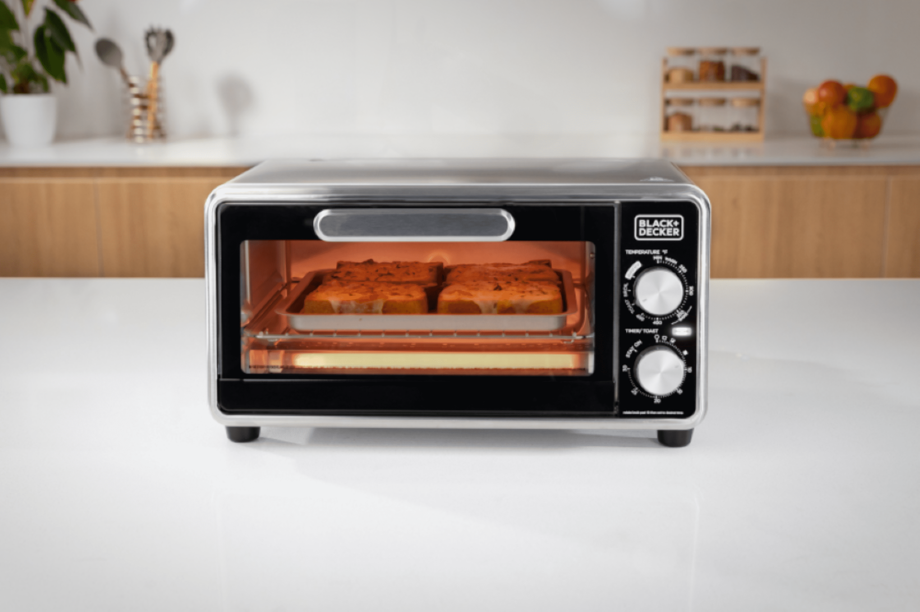 Black & Decker Crisp 'n Bake Air Fry 1150 W 4-Slice  Toaster Oven Stainless Steel, BD 4SL CSPBKE TST OV
