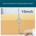 thumbnail image 4 of PiccoCasa 200TC Cotton Fitted Sheet 15" Drop Pocket, Light Orange King, 4 of 6