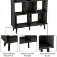 Bestier 37 inch Wood Open Storage Bookcase Cube Organizer Shelves Black