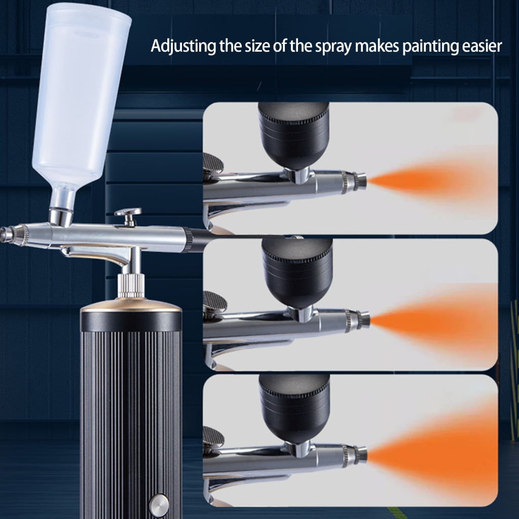 MOMOJIA Electric Air Brush Gravitational Feed Nozzle Guns Cake Decorating Brushes