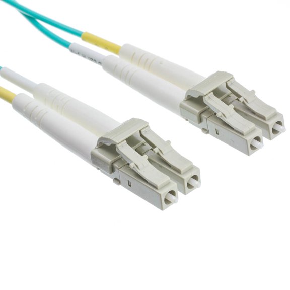10 Gigabit Aqua Fiber Optic Cable, Lc - Lc, Multimode, Duplex, 50 By 125, 7 Meter (22.9 Foot)