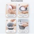 thumbnail image 4 of Eeatig Mini Washing Machine Portable Foldable Sound Waves Turbine Washers Personal Cleaning Machine Usb Folding for Clothes Socks Underwear Bra Laundry Tub for Home Travel Apartments, 4 of 9