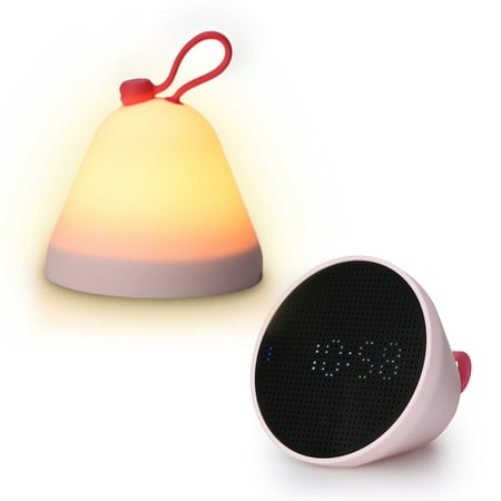 Excelvan Fun Fun Lamp with Night Light, Timer, Alarm Clock, Temperature and Humidity Monitor, Multi-Functional Night light for Kids with 4 Light Levels,