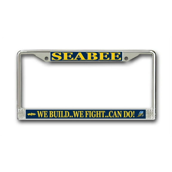 U.S. Navy Seabee 'Can Do' License Plate Frame