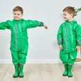 thumbnail image 4 of HDWUEN Kids Raincoats Waterproof Rain Jacket Hooded Rain Poncho Toddler Boys Girls Frog Rain Suit Reusable Rainwear 3-10 Years,S, 4 of 7