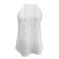 thumbnail image 4 of IUYRTFE Women's Solid Color Halter Neck Sleeveless Tank Top Casual Summer Basic Top, 4 of 5